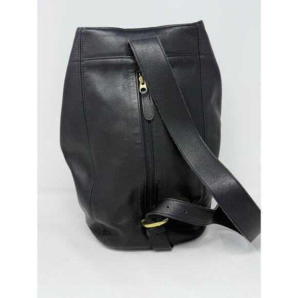 Genuine vintage COACH 4160 sling black leather crossover bag one strap - Picture 4 of 16